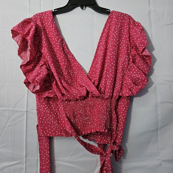 Pink Ruffle Blouse - Picture 2 of 4